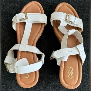 Women’s Cato White Wedges. Size 9
